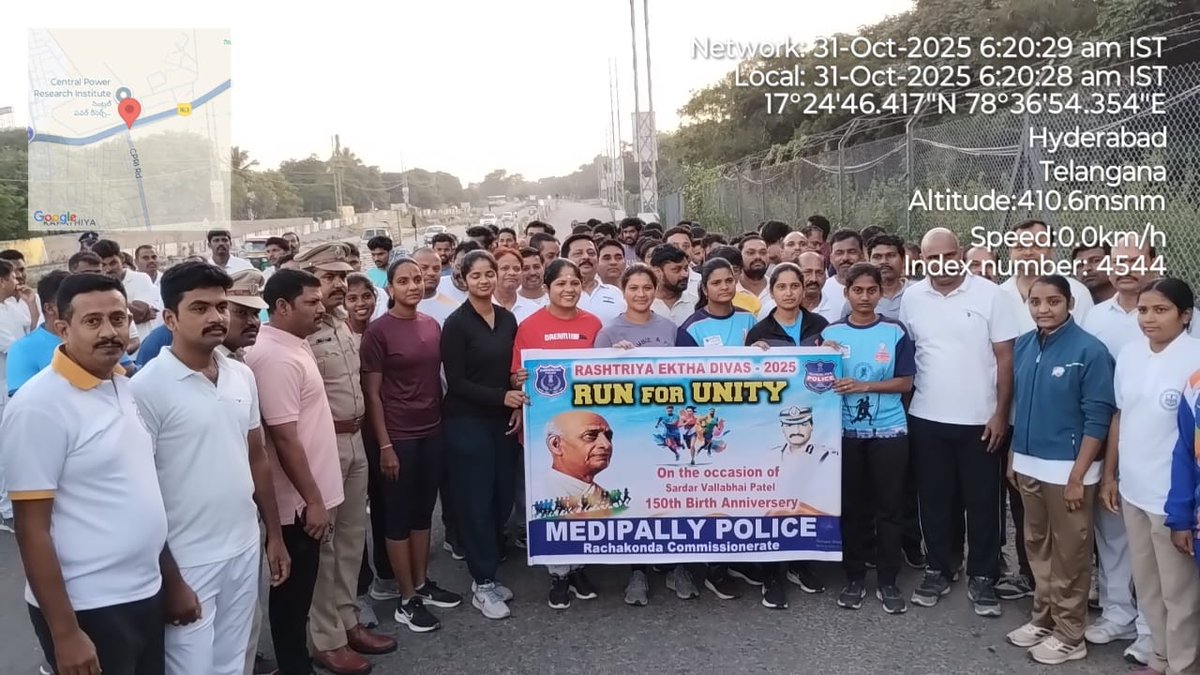 🏃‍♂️In view of National Unity Day 2025 (Rashtriya Ekta Diwas), observed on October 31, a symbolic #RunForUnity was organized across various locations under the #RachakondaPoliceCommissionerate, celebrating the spirit of unity, integrity, and national pride.  🇮🇳💪

#NationalUnityDay