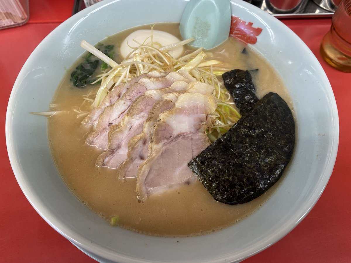 #お昼ごはん 山岡家、背脂抜きでいただきましたよ。