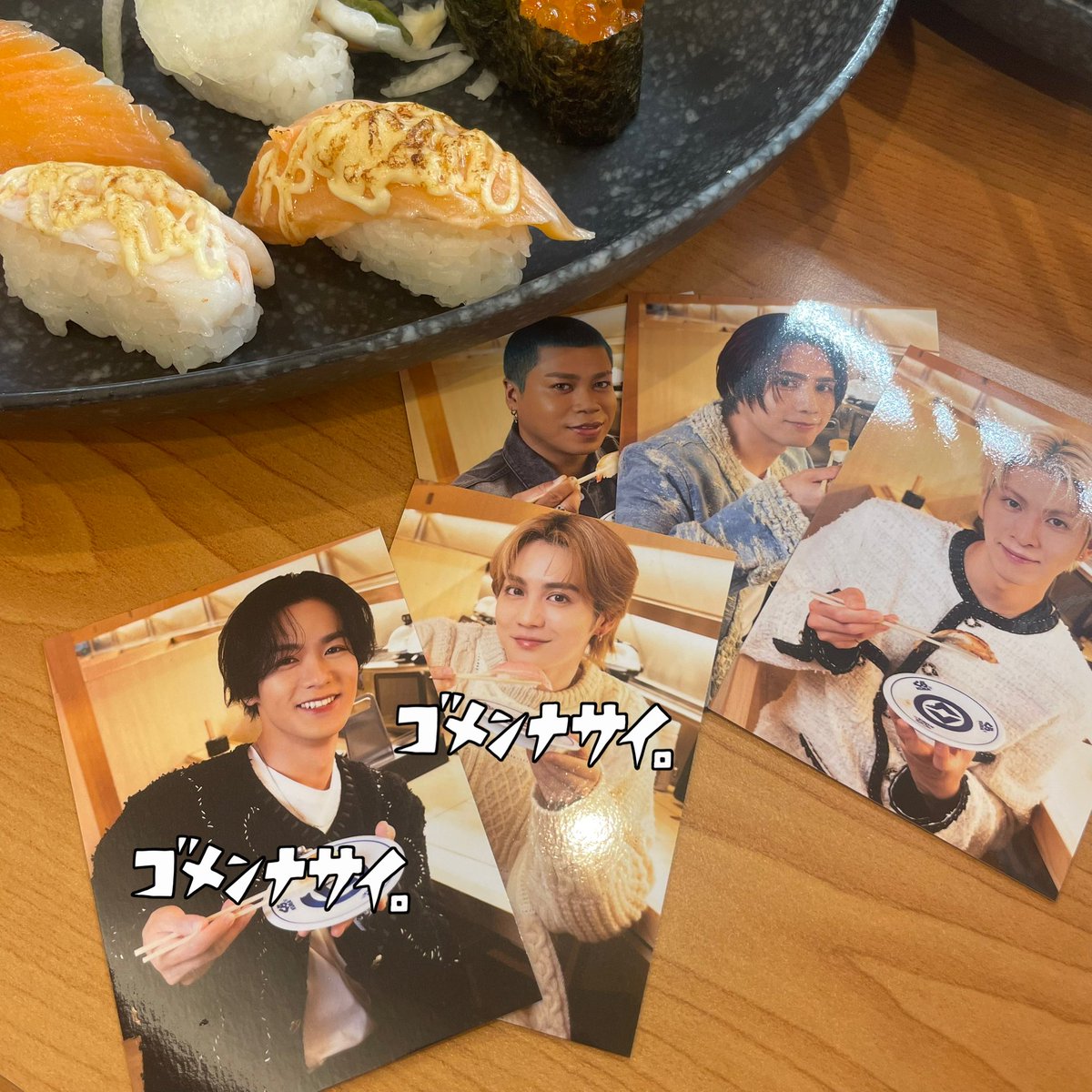 itsukittyyy1020's tweet photo. ランペ THE RAMPAGE くら寿司 KURAMPAGE 

譲：LIKIYA 神谷健太 長谷川慎

求：RIKU 浦川翔平 藤原樹

ササッと撮った写真ですみません。お心当たりあれば。郵送可。 https://t.co/7v9rpuJLL5