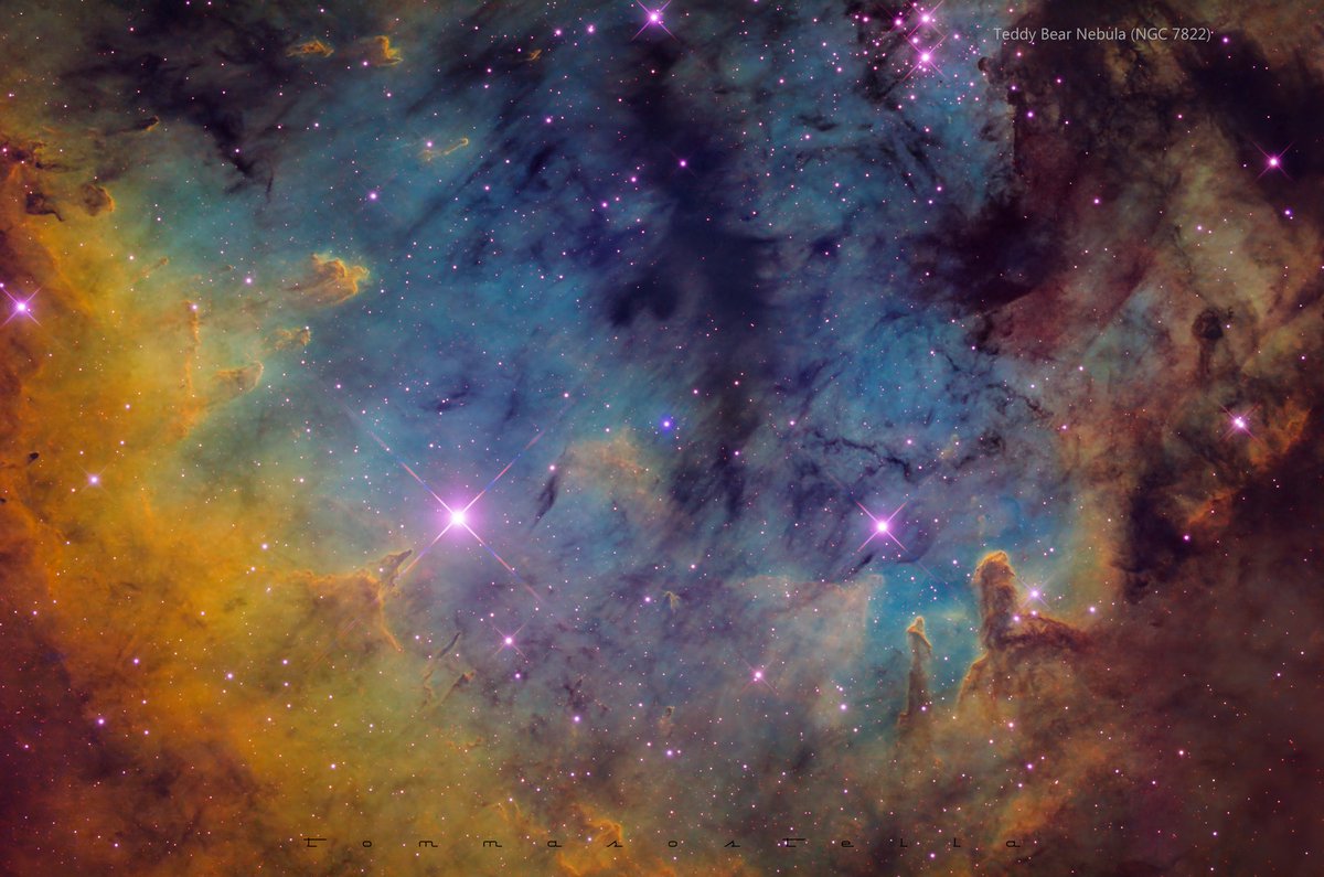 Optolong_filter's tweet image. The central area of the large nebula NGC 7822
Site:Stigliano (MT)-Italy,SQM 21.15
Lights:
79x300s (@Optolong Ha-7nm)+84x300s (Optolong OIII-6.5nm)+84x300s (Optolong SII-6.5nm)
Setup:
Omegon PRO CC200@1870mm
Skywatcher AZEQ6GT
Giordano/Touptek IMX571M
Credit:Tommaso Massimo Stella