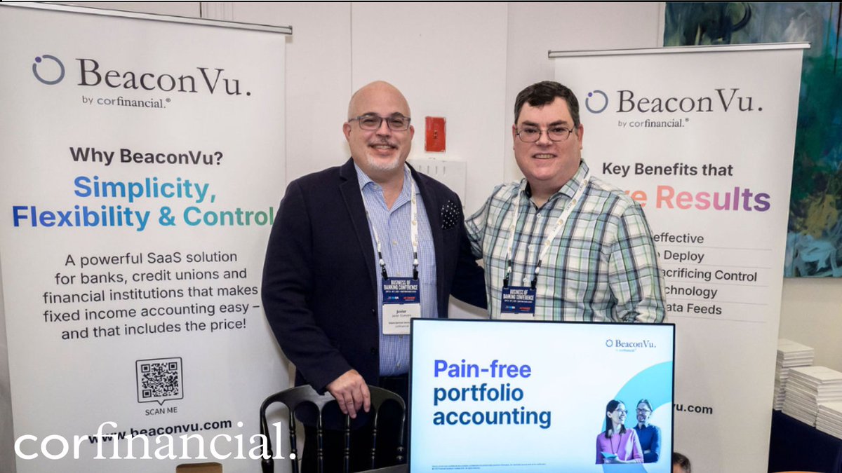 corfinancial's tweet photo. corfinancial® attended this year’s New York Bankers Association Business of Banking Conference and  showcased BeaconVu by corfinancial® fixed income accounting system, a cloud-hosted Software as a Service (SaaS) solution for banks.  For more information go to info@beaconvu.com. https://t.co/DHA7mtsAxH