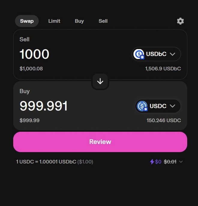 RubelW3's tweet photo. ⚠️ Don't Use @MetaMask Swap For Point

Reason 👇
Swapped $1000 USDbC → $USDC on @MetaMask
Got only 991.30 $USDC 🤯

Then i tested the same swap ($1000 USDbC → $USDC on Base) across 4 platforms - same day, same pair 👇

1️⃣ @MetaMask → 991.31 $USDC (0.875% fee 🤯)
2️⃣ @HeyElsaAI → 999 $USDC (0.1%)
3️⃣ @Uniswap → 999.99 $USDC (~0%)
4️⃣ @jumperapp → 1000.0 $USDC (0%)

So MetaMask charges an extra 0.875% fee (see screenshot) -
That’s 8.75x higher than any other DEX.

I respect the @MetaMask team, but transparency matters.
If this continues, users might simply move where swaps are fair.

You might say "points farming" - but paying nearly 1% per swap? 🤨

Love MetaMask for what it built, but this part really needs fixing.

@MetaMask @mikashi - the community deserves clarity.