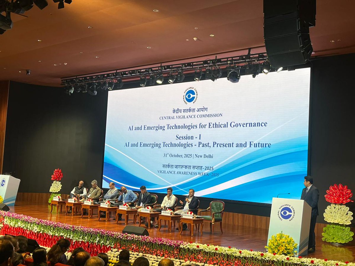 Dr. <a href="/Sunil_Barnwal/">Sunil Kumar Barnwal</a>, CEO, NHA, shared his insights on emerging technologies and the role of Artificial Intelligence in promoting ethical governance during the session on “Potential Applications in Public Service Delivery” organised by <a href="/CVCIndia/">CVC, Govt. of India</a> at Bharat Mandapam, New Delhi.