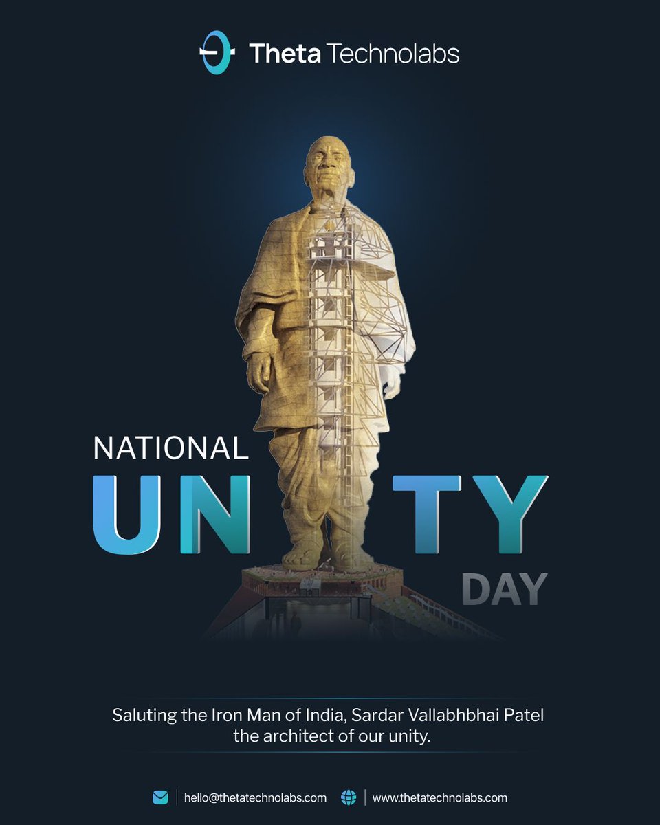 thetatechnolabs's tweet image. On #NationalUnityDay, we honor #SardarVallabhbhaiPatel – the Iron Man of India – whose vision united our diverse nation. 🇮🇳

Let’s uphold harmony, integrity &amp;amp; togetherness for a stronger India.

#सरदारवल्लभभाईपटेल #RashtriyaEktaDiwas #UnityInDiversity #India #ThetaTechnolabs