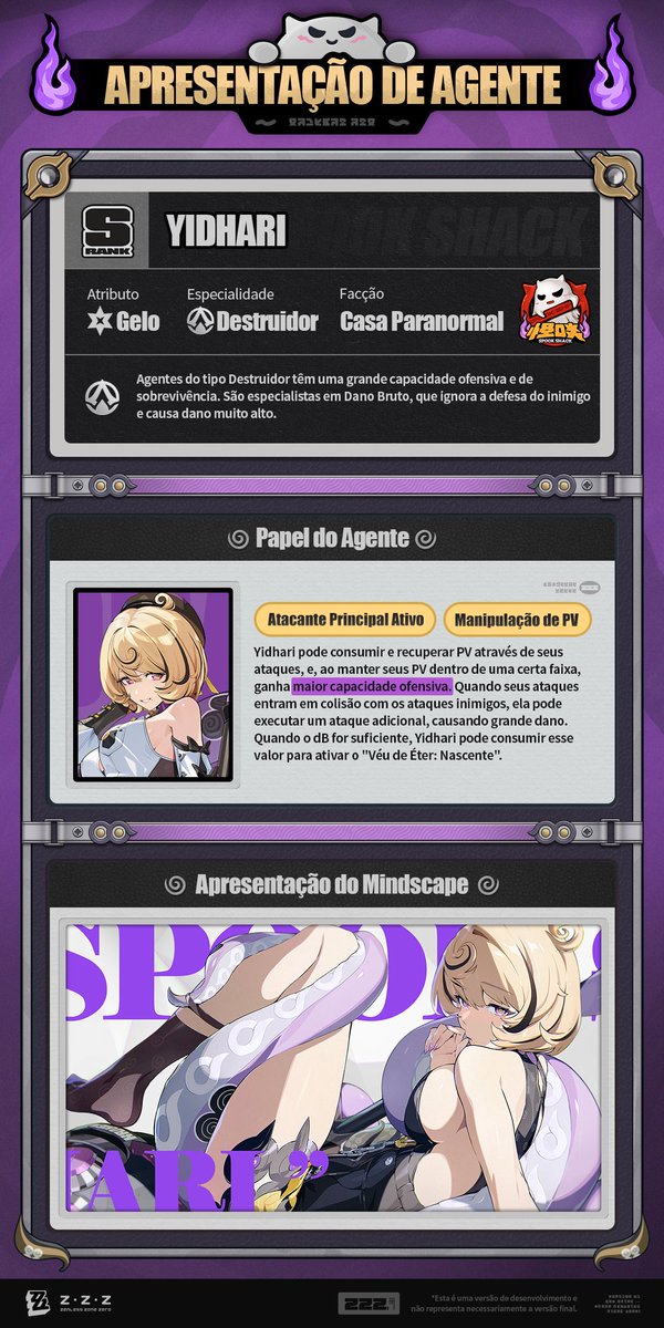ZZZ_PT_BR's tweet photo. Mecânicas de Agente: Yidhari

A atualização está quase completa...
Os dados de combate da Agente Yidhari foram armazenados no banco de dados. Análise de dados essenciais concluída. Você já pode consultar.

"Não se preocupe por se sentir deslocado, essa sensação vai desaparecer conforme a história se desenrolar. Apenas mergulhe na minha narrativa sem preocupações."

#zzzero #zenlesszonezero
#Yidhari