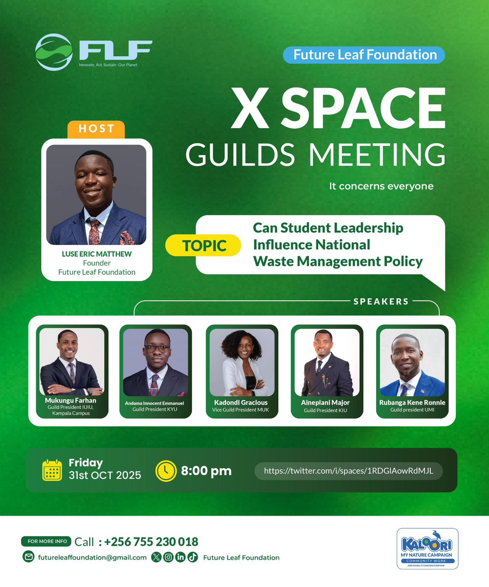 FLF_ngo's tweet image. How are Gen Z students driving climate action? There is only one way to find out.👇🏽
Join us today as university leaders share their perspectives.

X space link: