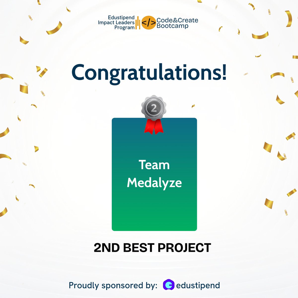 codecreatehq's tweet image. They say data tells stories and these teams told the best ones! 💙
Meet the Top 3 Data Analysis Projects from #CodeAndCreateBootcamp 🎓✨
🥇 Team ChurnBusters
🥈 Team Medalyze
🥉 Team InfoScout
From learning to launching, you crushed it! 💙
Sponsored by @edustipend 💜
