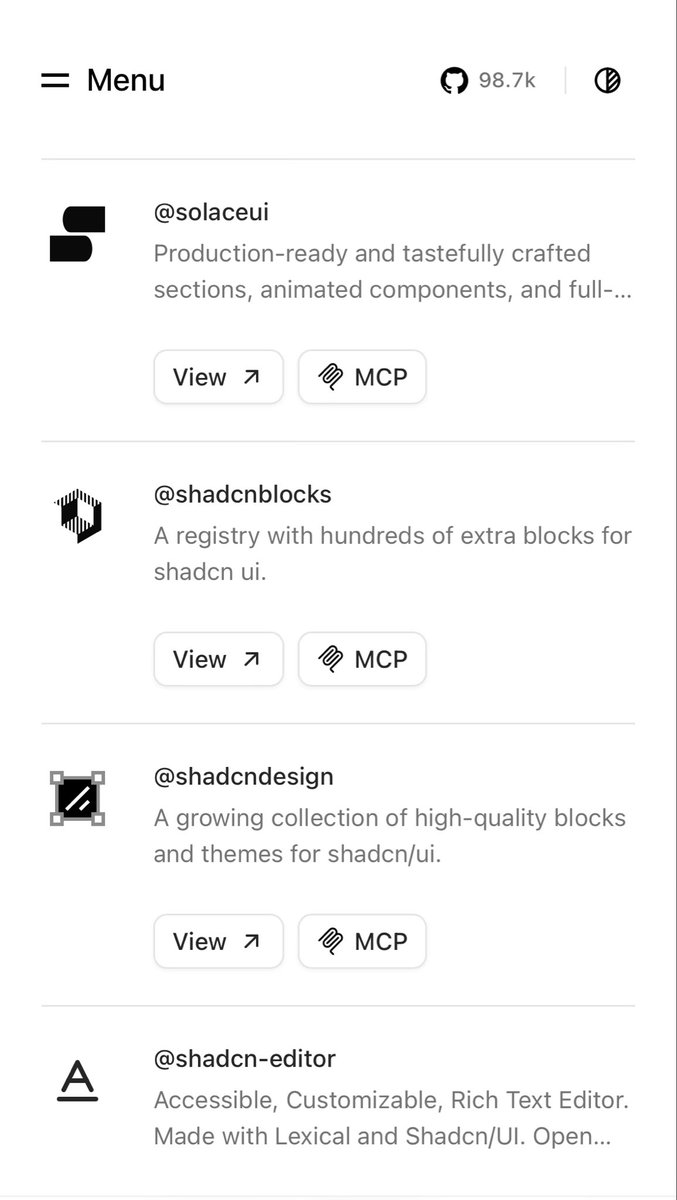 harshitlog's tweet image. solace ui is live on @shadcn registry directory 🚀