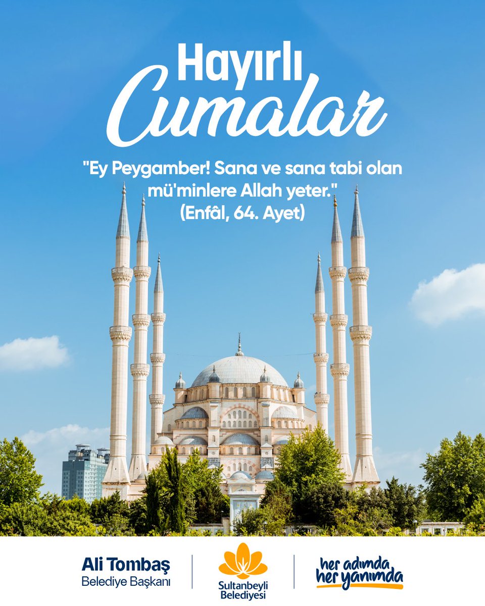 "Ey Peygamber! Sana ve sana tabi olan mü'minlere Allah yeter."
(Enfâl, 64. Ayet)

#HayırlıCumalar