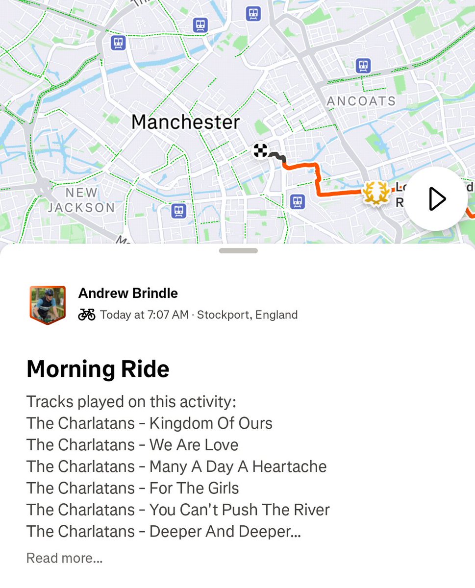 andrewb1970's tweet image. A better than usual ride to work this morning @thecharlatans @Tim_Burgess #WeAreLove