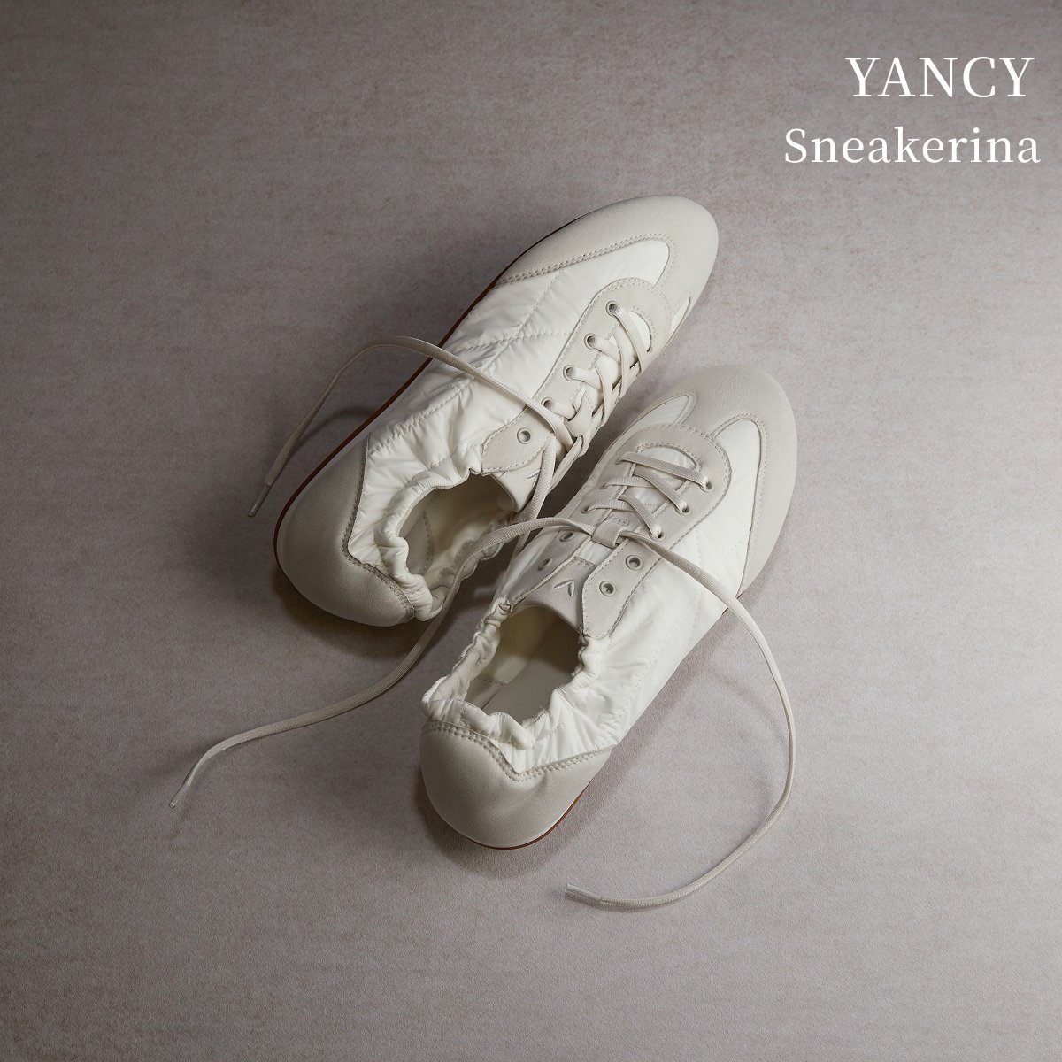 【Yancy】𓂃✧

一歩ごとに感じる、快適さの新次元🌪

スニーカーでも、バレエシューズでもない
新しいカテゴリー「Sneakerina」から［Yancy］が登場🖤

洗練されたシルエット
雲の上を歩くような軽さと心地よさ☁️
日常の歩みを、特別な気分にしてくれる一足

--------------------------