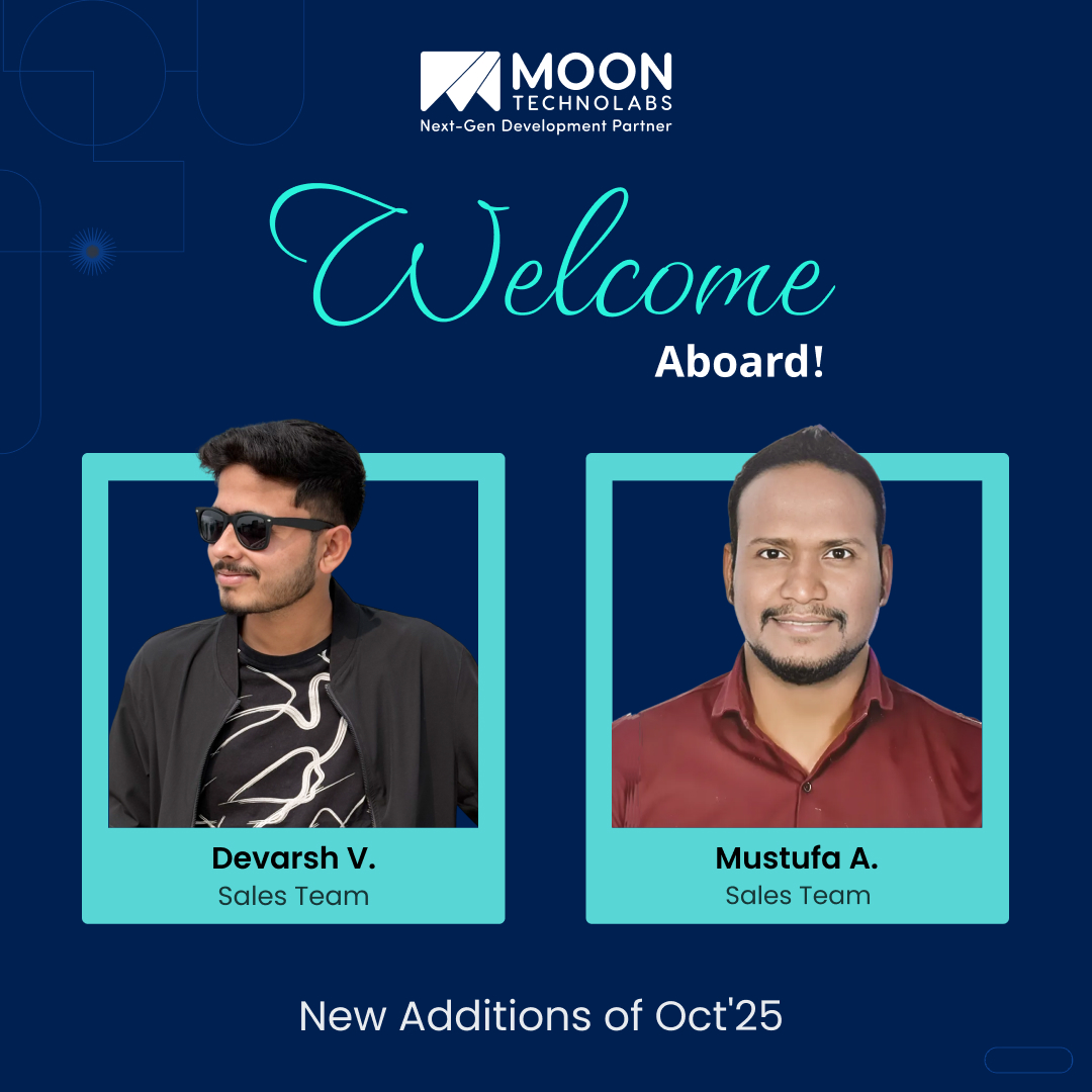 moontechnolabs's tweet image. Onboarding new members to the Moon Technolabs crew. 👏

We hope y’all will fuel our team with positivity and find your time with us rewarding.

Looking forward to some epic teamwork! 🤝
.
.
.
#MoonTechnolabs #MoonWelcome #GrowWithMTPL #Welcome #MoonTechnolabsFamily…