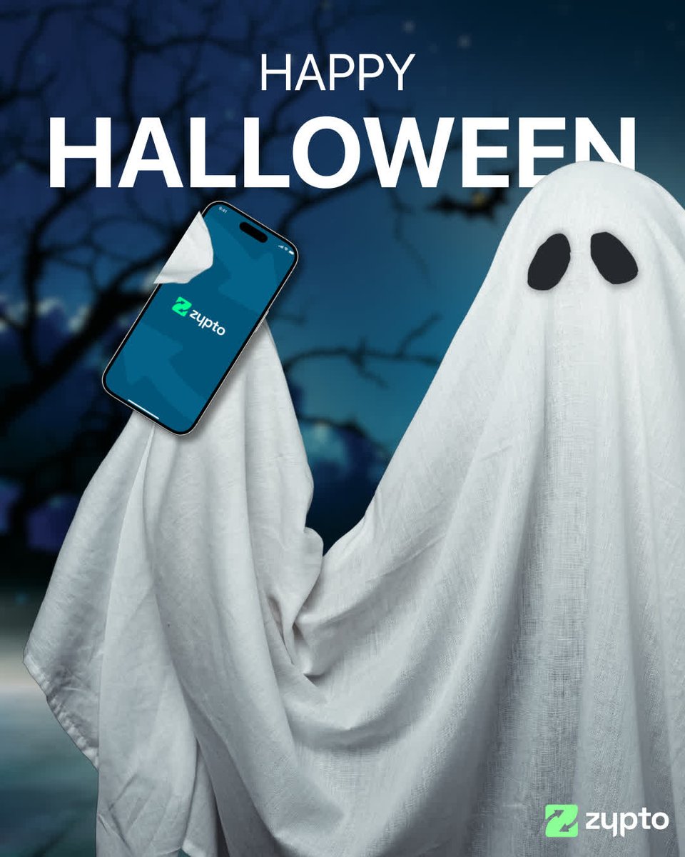 Happy Halloween!

Fun Fact:
Did you know you can change your Zypto App costume? 👀

Go to:
Settings > Security > App Icon
🎭 Disguise your Zypto App with the icon you like best, for fun and extra security.

Wishing you a smooth, spooky, and secure Halloween from the Zypto App