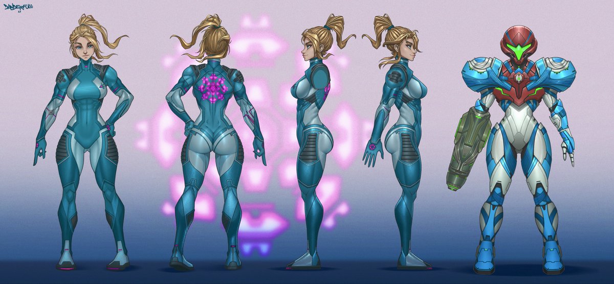 Danderfull_'s tweet photo. Ultimate Samus ✍️ finished. Hope you guys like my design for her #ZeroSuit and her #PowerSuit ✨#Metroid #Samus #danderfull https://t.co/5g0ctub4E2