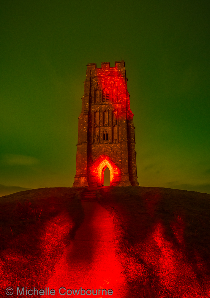 Happy Halloween from a spooky Glastonbury Tor.
