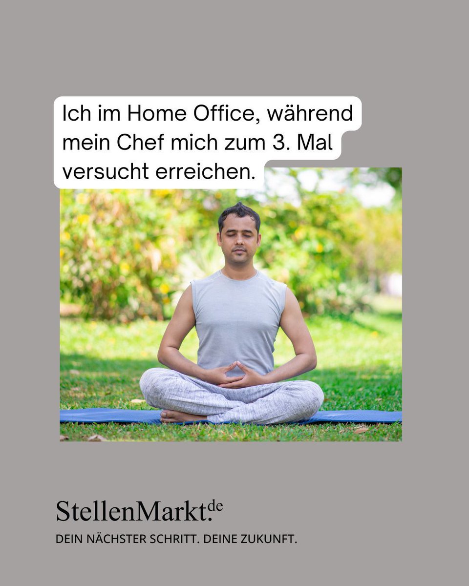 stellenangebote's tweet image. Ich nehme Work-Life-Balance sehr ernst! 🙂↕️

👉🏻 Schicke das jemandem, der auch gerne die Vorzüge von Home Office komplett ausnutzt.

#remotework #workhumor #jobmeme #yoga #mentalhealth