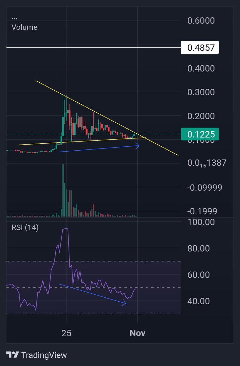 $MRDN as clean of a TA chart as you can get. Strong #x402 contender in the space. A team at <a href="/mrdn_finance/">Meridian</a> that has been a leader and voice of this exciting, emerging sector. This is likely the next target if macro conditions stay favorable and friendly. Great RR here. NFA.