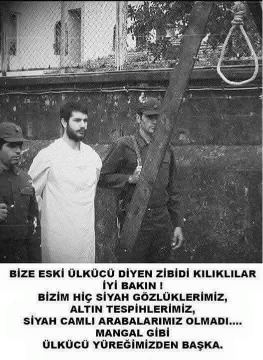 Ali Bülent Orkan idam cezası almış, cezası bir hafta ertelenmişken 
Muhsin Yazıcıoğlu'na mektubunda: "reisim idam cezam bir hafta 
ertelendi çok mutluyum, mutluluğum idamımın ertelenmesinden 
değil, Kuran hatmediyordum az bir şey kalmıştı, şimdi hatmimi 
tamamlayacağım ona