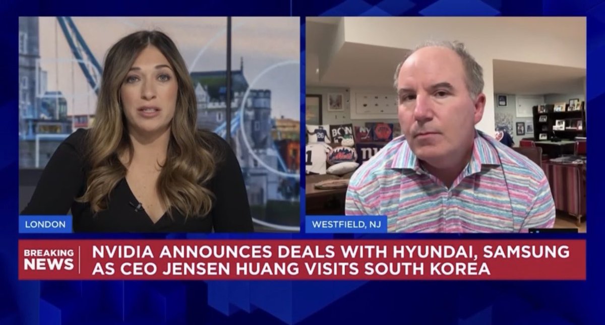 DivesTech's tweet photo. Great to be on @SquawkBoxEurope with @CNBCJulianna and @cnbcKaren discussing the watershed Nvidia deal for Samsung just announced and why this is so important to the South Korea market in this AI Revolution  🔥🏆🐂🎯📺🇰🇷🍿📺👇@CNBC @CNBCi @CNBC 

https://t.co/SBaarwEGgT https://t.co/hLgGrFM4l3