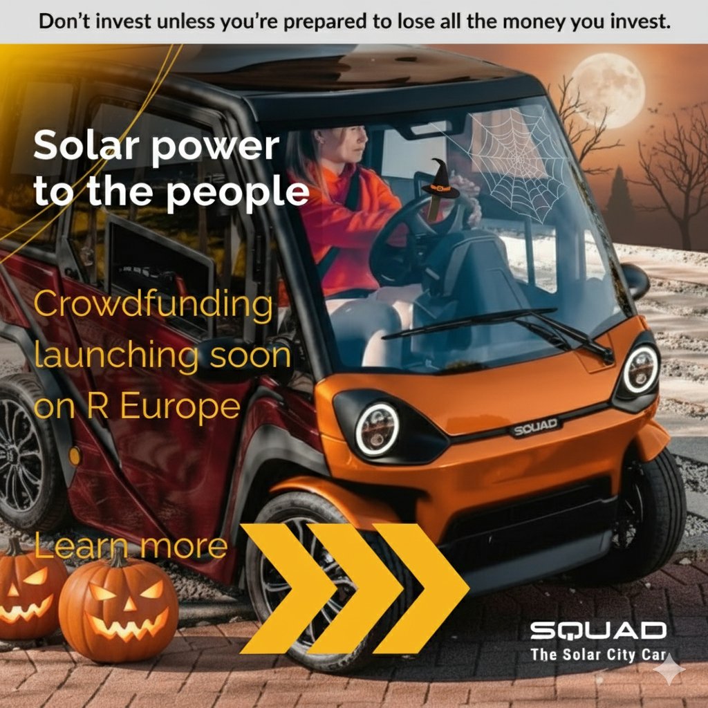 Crowdfunding alert!  🎃What a treat! 🎃
The priority list on our fundraising campaign on Republic Europe (formerly Seedrs) is now open. Show us your interest in being part of Squad Mobility!