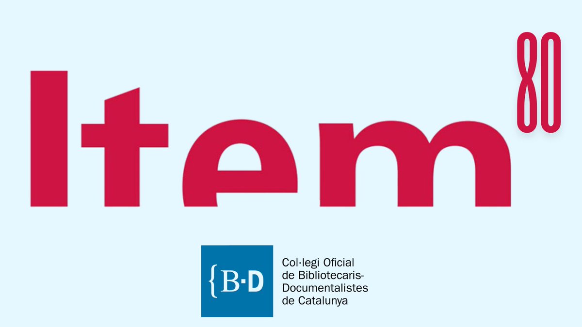 📢 CRIDA per al núm. 80 de <a href="/revistaItem/">revista Ítem</a>  !

Tema: “Treballar en temps de canvi: noves realitats i reptes laborals a les unitats d’informació” 💼📚

🗓️ Tancament: 28/02/26
📩 Envia el teu article a: item@cobdc.org

🔗+ info a l’apartat “Crida d’articles”:
 cobdc.org/la-professio/i…