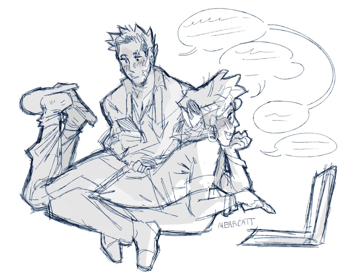 MERRCATT's tweet image. toiletbrush doodles I did for @cuvilouz birthday🎉
#dateeverythinggame