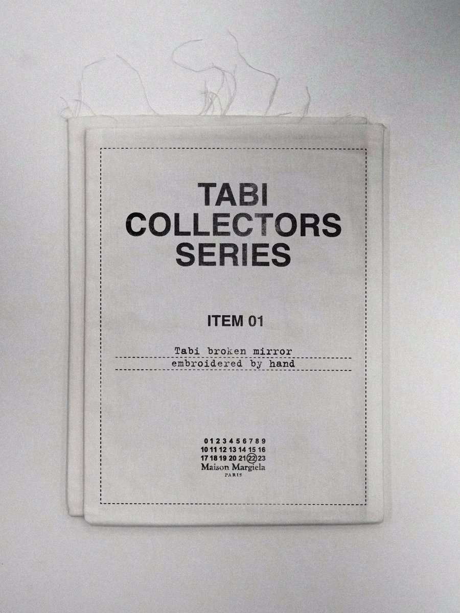 TABI COLLECTOR'S SERIES: Hand-applied beads and sequins recreate the fractured surface of an oxidised mirror. Reflecting light in metallic and silver hues, the Tabi Broken Mirror Embroidery recalls the house's Broken Mirror technique with new depth and dimension.