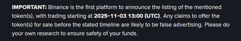 #BinanceAlpha will be the first platform to feature Kite ( $KITE ) on November 3 

#Airdrops #BinanceWallet