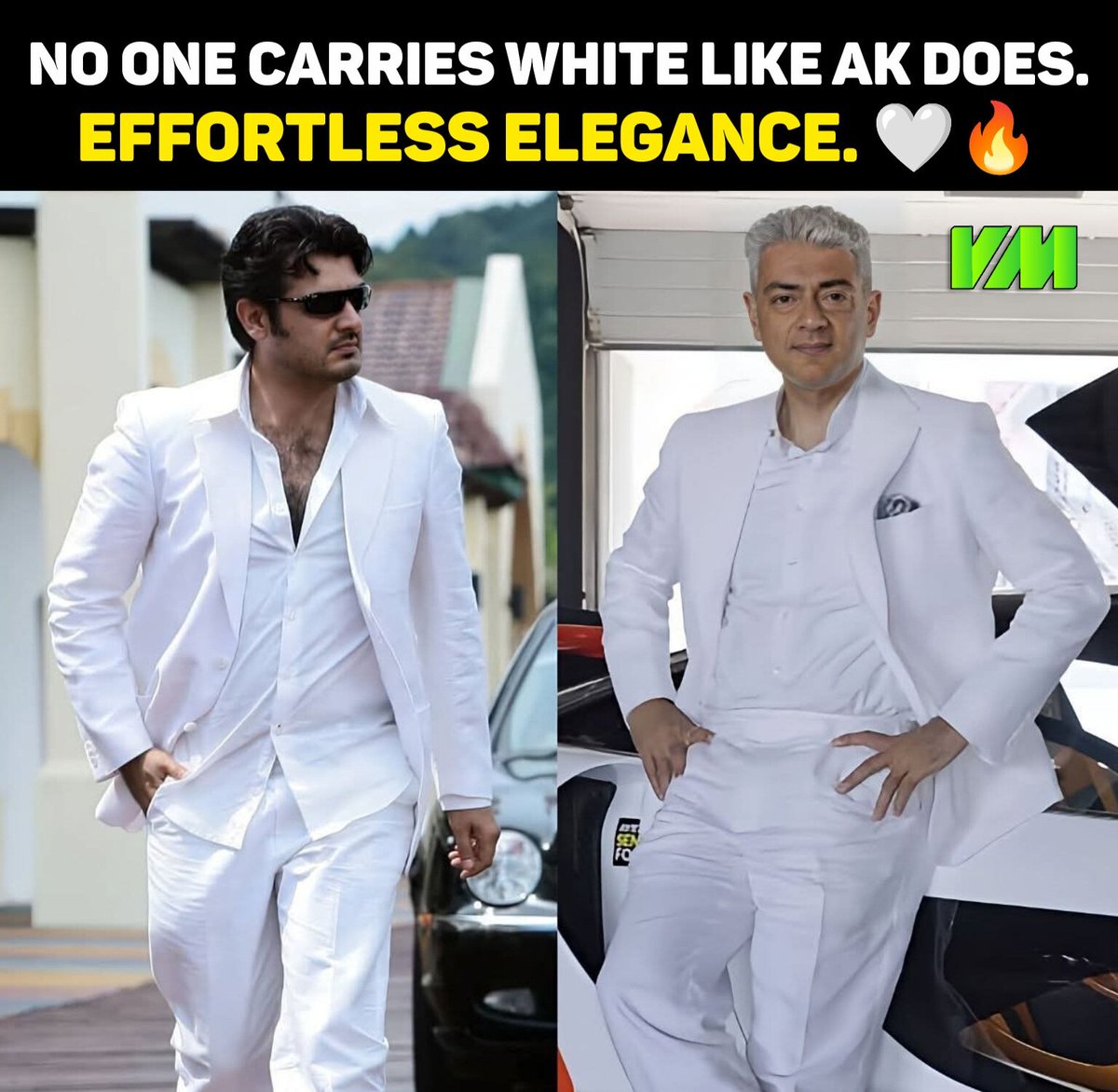 memeschennai's tweet photo. When AK wears white, it’s not fashion — it’s aura. 🥵🤍
#AjithKumar #ThalaAjith #AKVibes #ThalaInWhite #PowerAndGrace #StyleKing #TamilCinema #AKStyle https://t.co/oWQYMOVPy4