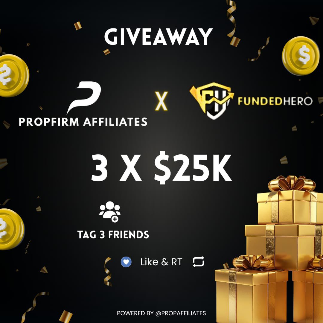 Prince Bouter (@bouterfx) on Twitter photo GIVEAWAY ALERT๐จ
3x25k Challenge Accounts
Must follow:
<a href="/_fundedhero/">FundedHero</a>
<a href="/PropAffiliates/">Prop Firm Affiliates</a>
<a href="/_parcefx/">Parcefx | CEO of FundedHero</a>
<a href="/madeinwings/">๐ ๐ ๐ ๐ ๐ โ๏ธ</a>
Like and Repost
Tag 3 friends
Also follow:
<a href="/BouterFx/">Prince Bouter</a>
<a href="/Simple_BoyFx/">SIMPLE ~ BOY</a>
<a href="/DANGASKE01/">DANGASKE</a>
<a href="/Mrkhameex/">๐๐๐ฃ ๐๐๐๐๐๐๐ฉ</a>
End in 72hr Xpicker GIVEAWAY ALERT๐จ
3x25k Challenge Accounts
Must follow:
<a href="/_fundedhero/">FundedHero</a>
<a href="/PropAffiliates/">Prop Firm Affiliates</a>
<a href="/_parcefx/">Parcefx | CEO of FundedHero</a>
<a href="/madeinwings/">๐ ๐ ๐ ๐ ๐ โ๏ธ</a>
Like and Repost
Tag 3 friends
Also follow:
<a href="/BouterFx/">Prince Bouter</a>
<a href="/Simple_BoyFx/">SIMPLE ~ BOY</a>
<a href="/DANGASKE01/">DANGASKE</a>
<a href="/Mrkhameex/">๐๐๐ฃ ๐๐๐๐๐๐๐ฉ</a>
End in 72hr Xpicker
