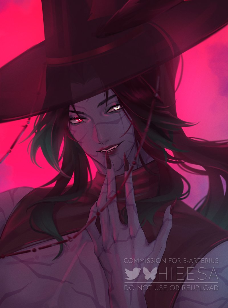 『You know I'm the only one who'll love your sins』  

Commission on #VGen of a bunboy OC as a Saja Boy!  

#VGenComm #ffxiv #ff14art #viera #maleviera