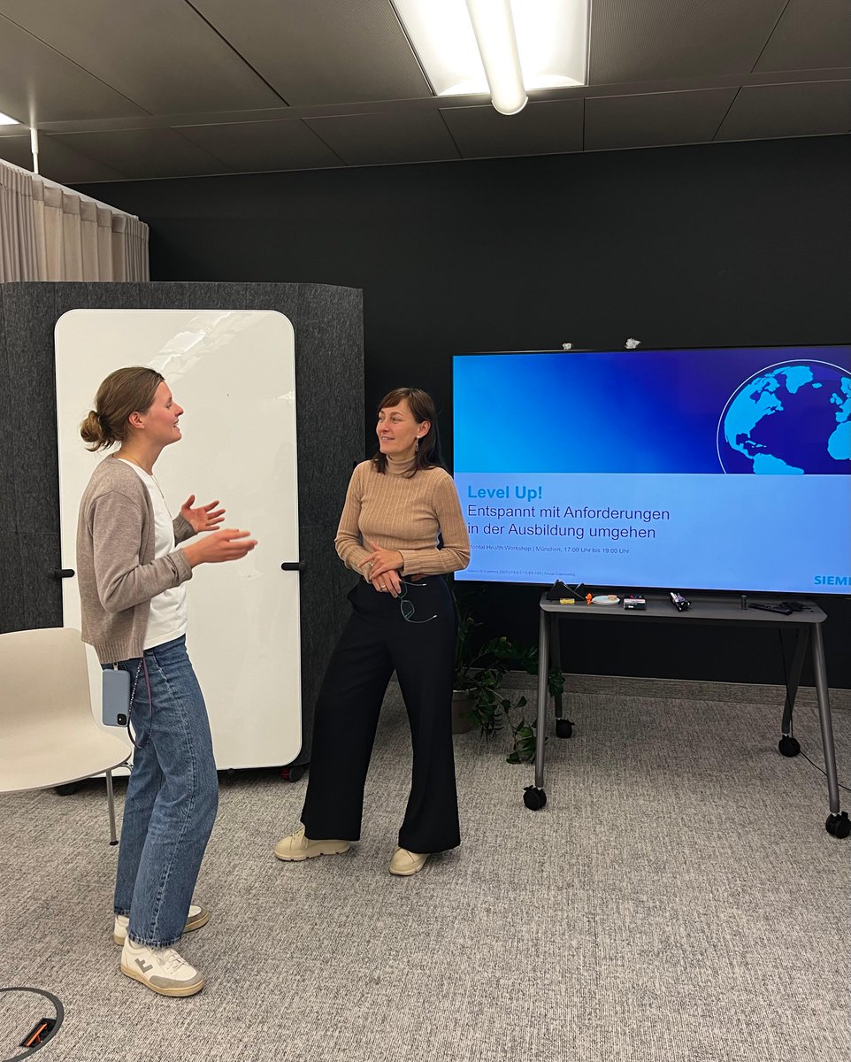 Mentale Stärke, Zeitmanagement &amp; Stressbewältigung – darum ging's beim Workshop mit JOBLINGE basecamp München. 💪 Siemens zeigt: Wer sich mental wohlfühlt, kann durchstarten! Danke an alle, die diesen Tag möglich gemacht haben. 💙 #MentaleGesundheit #TeamSiemens