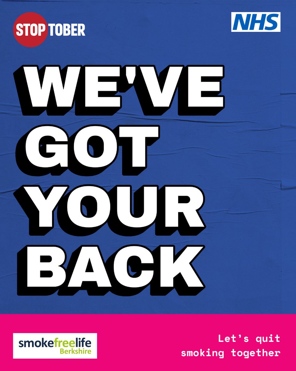 As Stoptober draws to a close, don't forget that we still have your back; keep that non-smoker status going, and keep us in mind if you ever need support.

☎ 0118 449 2026
✉️ SmokeFreeLife.Berkshire@nhs.net
💻 SmokeFreeLifeBerkshire.com