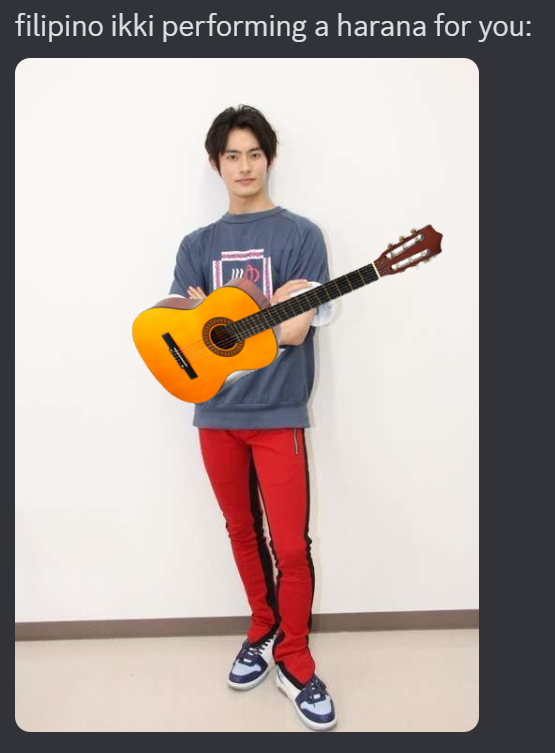 had a dream where this dude that looked sooo much like ikki was courting me ,, and this is what @kamenriderkuya said ajksfhakljsfhj