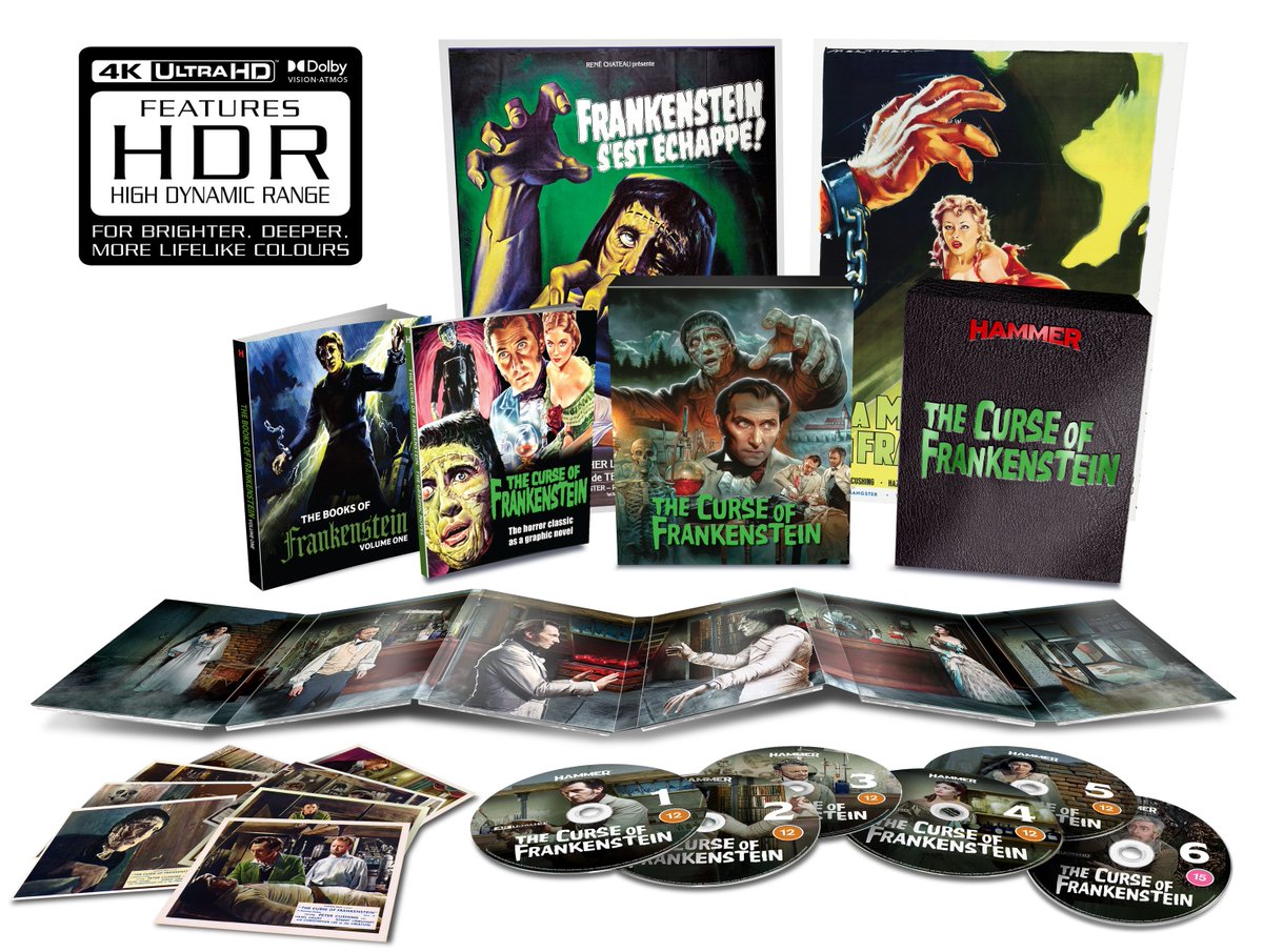 To celebrate Frankenstein Friday, we are giving away a copy of Hammer Films' The Curse Of Frankenstein Limited Collector's Edition 4K restoration box set to one lucky reader. To put your name in the hat, follow us and RT this. We'll pick a winner on 7 November.
