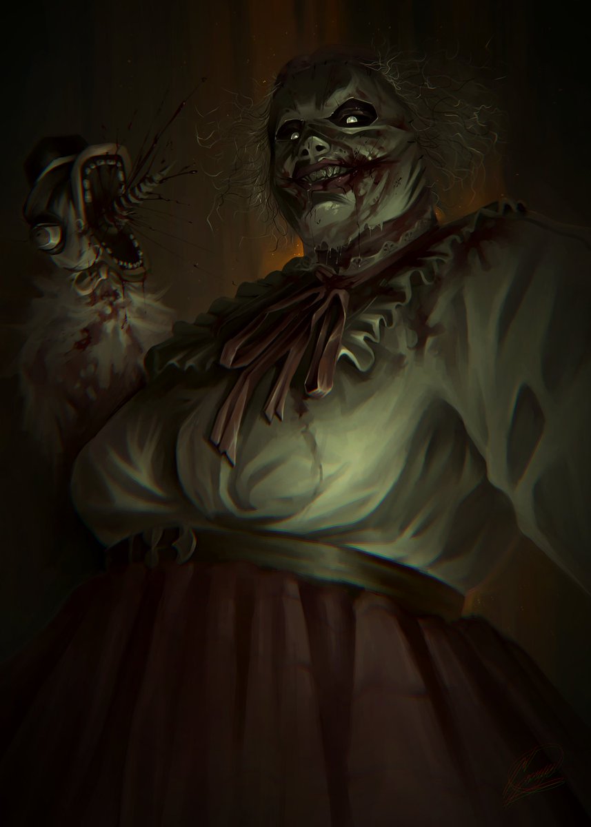soffi_creation's tweet image. &quot;Come back! Mother has such a fun game for you!&quot;
#Outlast #outlasttrials #fanart #helloween