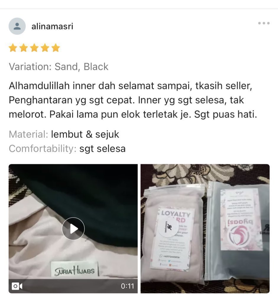 The inner tudung vs the feedback

Every hijabi patut ada inner ni 💯✨