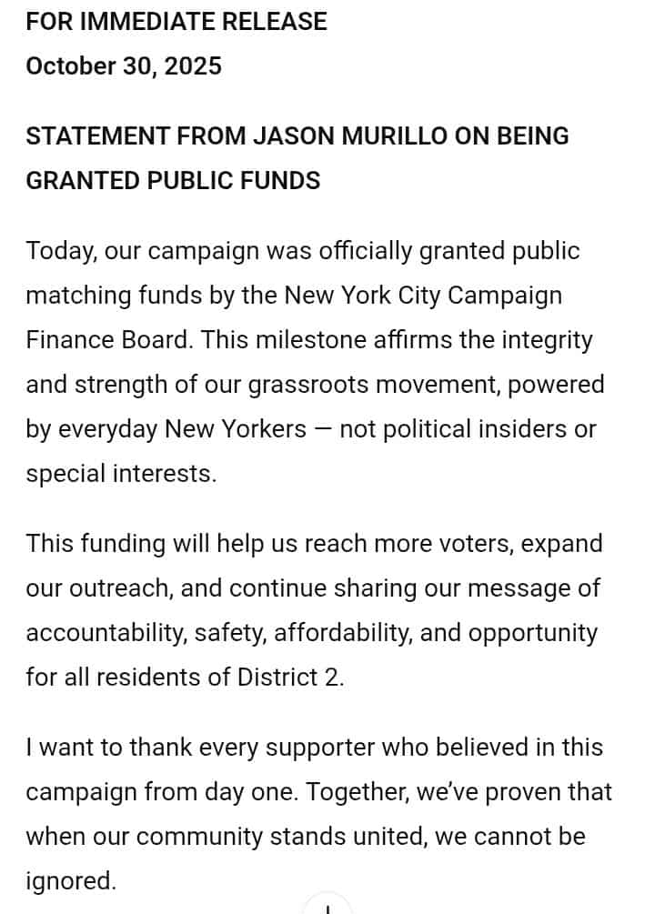 Jason Murillo for NY Senate tweet media
