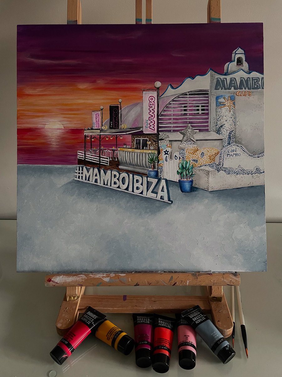 Me_TymeStudio's tweet photo. Mambo Sunset🍹#holidaycollection #metime #art #menopause #midlife #acrylics #artescape #artist #love #drawing #artwork #painting #follow #design #picoftheday #artoftheday @Mamboibiza https://t.co/ZYudRSLybk