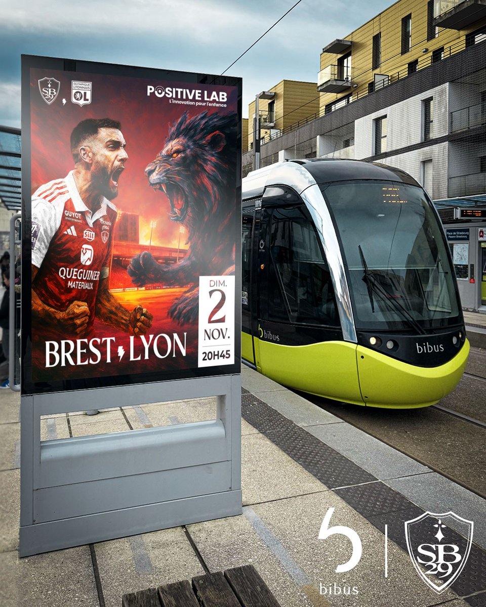 BibusBrest's tweet photo. ⚽@SB29 // @OL
📅 Dimanche 2 novembre
⏰ 20h45
🏟️ Stade Francis Le Blé
✅ Allez-y :
🚋 en tramway - Ligne A
🚌 en bus spécial depuis 🚏 Océanopolis ou depuis🚏 Warspite.
Plus d'infos 👉 https://t.co/1aykpZ2hGC
Bon match ! 🔴⚪
#icicestbrest #allezbrest https://t.co/64Ye6iY8Lo
