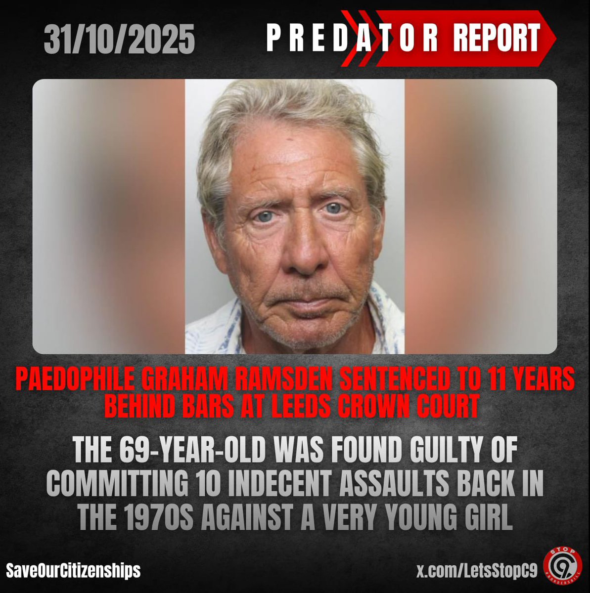 LetsStopC9's tweet image. His offences were eight counts of indecent assault, and two counts of indecency with a child.

#PredatorReport
Source: archive.ph/b9nyg