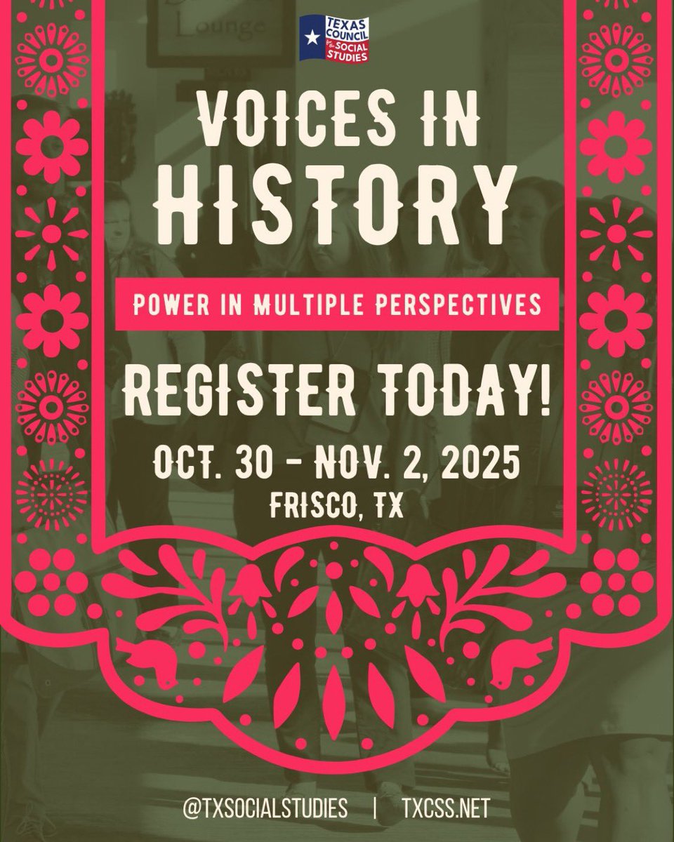 socialstudiestx's tweet image. It’s time! Welcome to #TXCSS2025 ! I’m so proud to help amplify the incredible work of all Texas educators and their students, and to share the stories of their classrooms, communities and districts. 

Grateful for every Tx social studies edu. Y’all are the why. @TxSocialStudies