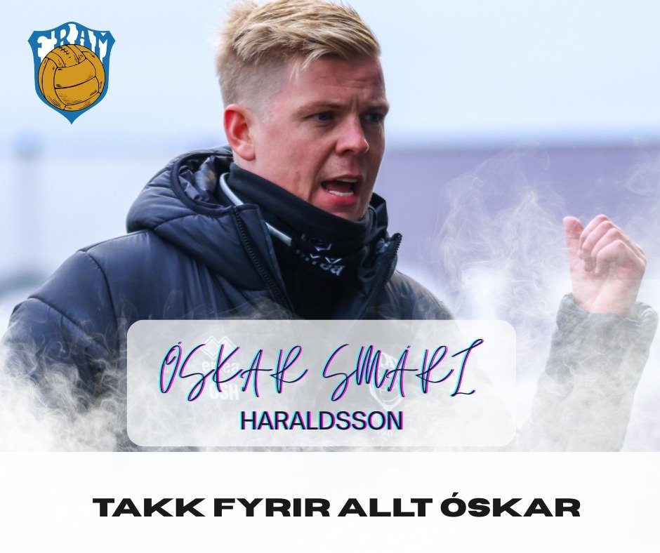 Óskar Smári Haraldsson kveður FRAM 💙
Eftir frábært starf við stjórnvöl kvennaliðs FRAM lætur Óskar af störfum.
Hann tók við liðinu 2022, kom því úr 2. deild upp í þá bestu og tryggði sæti í Bestu deild fyrir næsta tímabil.
Takk fyrir allt, Óskar 💙