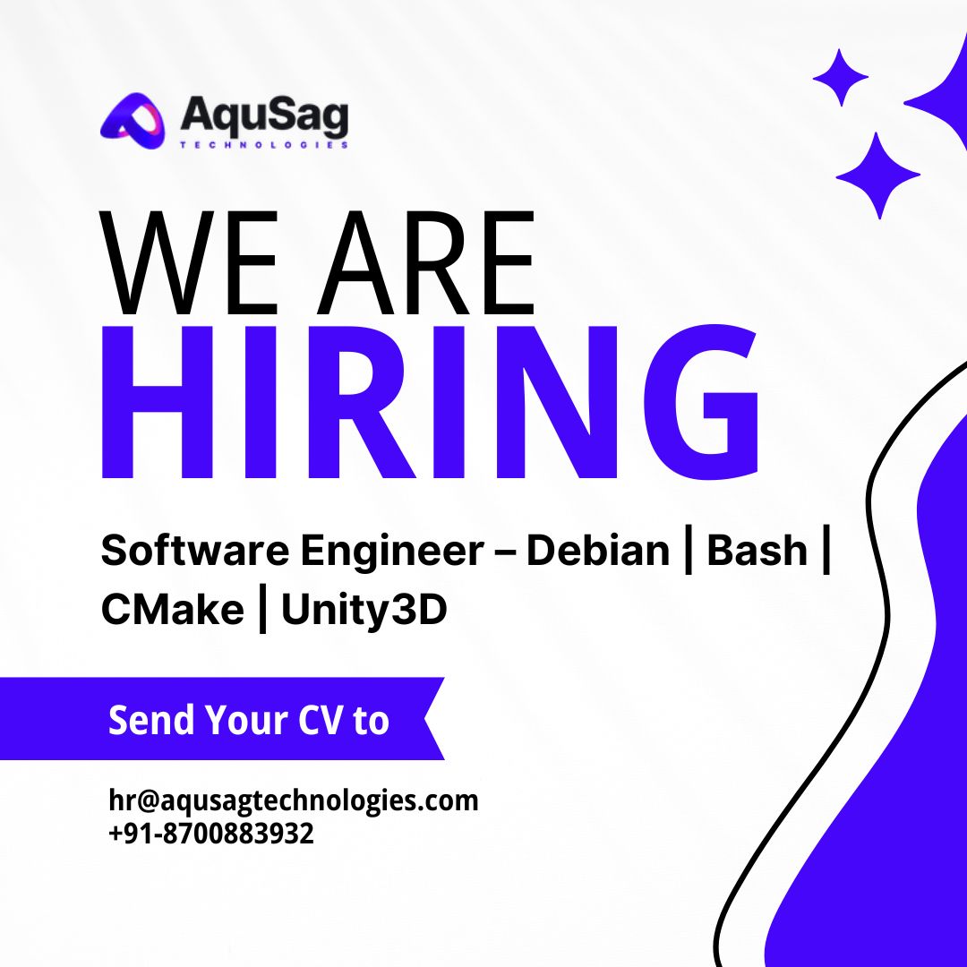 aqusag's tweet image. 🚀 We’re hiring Software Engineers (3+ yrs) skilled in Debian | Bash | CMake | Unity3D!

Work remotely on advanced automation &amp;amp; real-time projects.

Apply 👉 aqusag.com/jobs/detail/so… 

#Hiring #SoftwareEngineer #RemoteJob #Debian #Bash #Unity3D #CMake #AqusagTechnologies