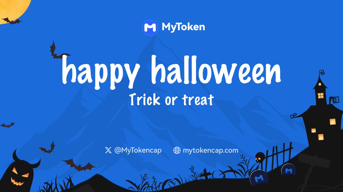 MyTokencap's tweet photo. Trick or Treat !
Happy Halloween🎃🎃
#MyToken https://t.co/XMyRMvv8iU