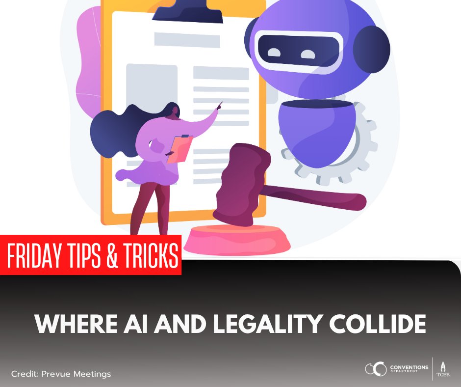TCEBConventions's tweet photo. 💡 AI is transforming event planning, but it’s also raising new legal questions. The article from Prevue Meetings reveals how meeting and event planners must not only embrace AI’s possibilities but also proactively navigate its legal minefields. 🤖⚖️
#TCEB #AI #FridayTipsTricks https://t.co/kXuzvmSgl3