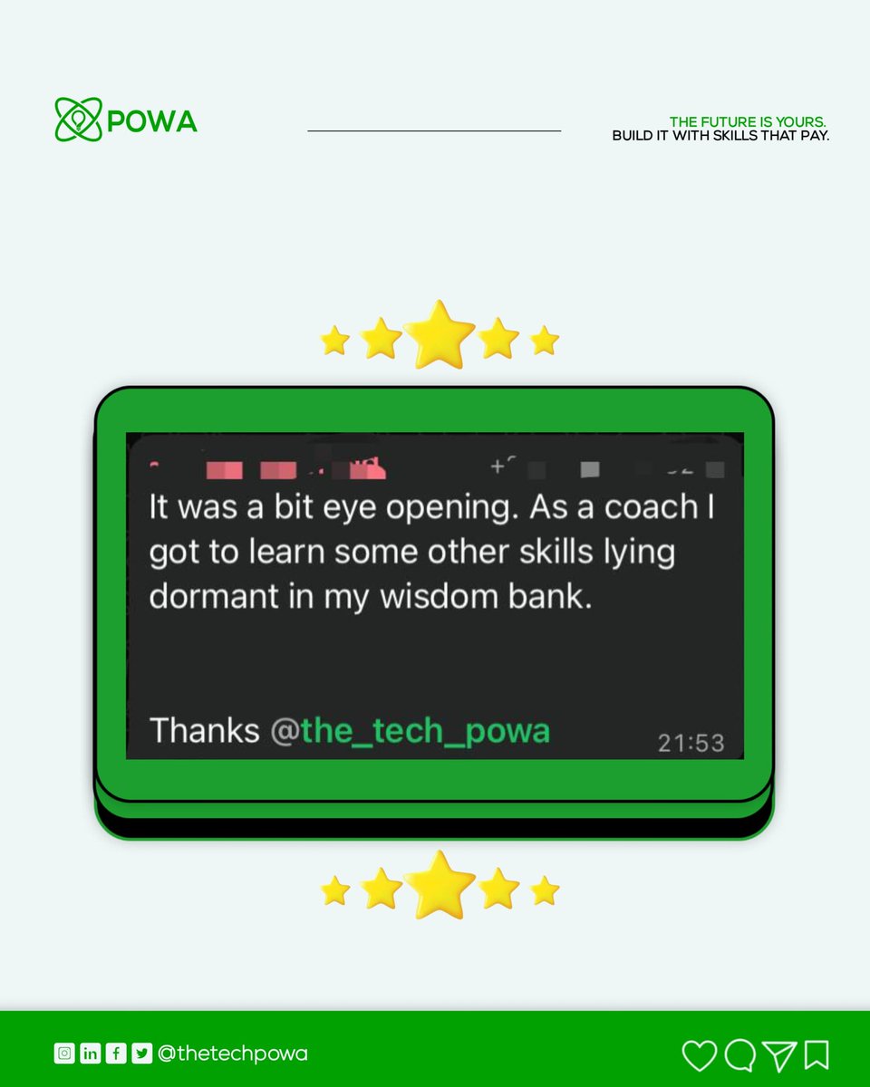 thetechpowa's tweet photo. Swipe!.....
Our attendees all had great things to say about our webinar on tech, digital skills, and more.
This Saturday, you have the chance to feel just as empowered!
Sign up now at the link in our bio
#POWA #digitalskills #tech #RemoteJobs #remotework https://t.co/pnClOSqsIO