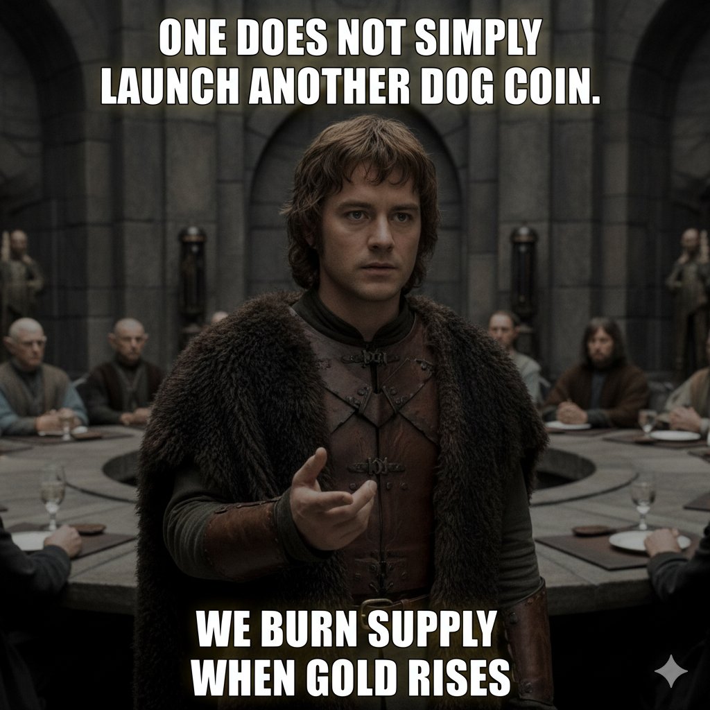 IfiokDickson21's tweet image. 💰What if memes had a golden backbone? Introducing FIATXGOLD — the coin that burns as gold rises. Real-world shine, digital degen chaos. Less supply, more rarity, more power. Because your memes should come with a golden parachute. 🪂✨