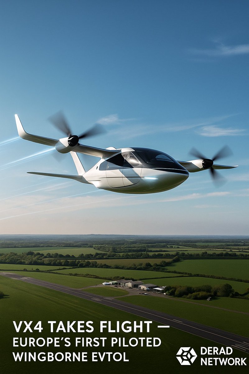 emkayjay_'s tweet image. Big news for clean aviation! 🇬🇧⚡
Vertical Aerospace’s VX4 just became the first electric aircraft in Europe to fly with a pilot in open airspace, reaching 2,000 ft over Cotswold Airport.
The future of flying is here. 🌍✈️

#eVTOL #AviationInnovation #DeradNetwork