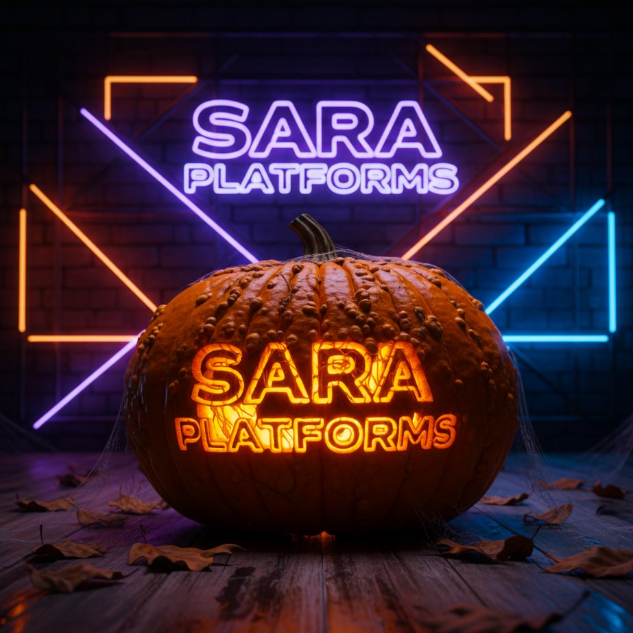 saraplatforms's tweet image. Where the lights glow neon and pumpkins come to life 
welcome to the dark side of Sara Platforms 💀🎃

#saraplatforms #SpookyInnovation #connectwithus #halloweenvibes